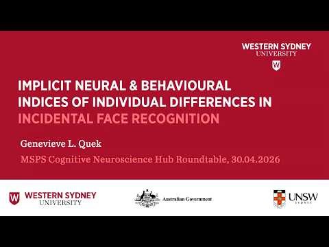 Cog Neuro Hub April Roundtable: Dr Genevieve Quek