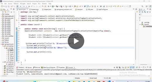 #springcore #javaconfiguration #springframework #java #learningjourney #tapacademy | komatigunta Gouri Lakshmi