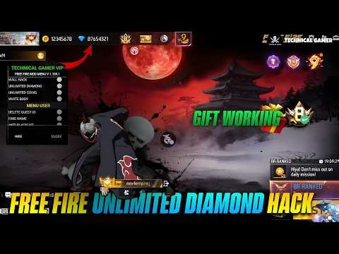 FREE FIRE NEW MOD MENU || UNLIMITED DIAMOND HACK || FF MOD MENU APK
