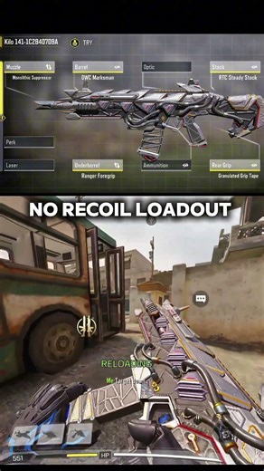 Kilo 141 No Recoil Loadout 🤗 COD Mobile