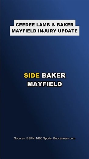 CeeDee Lamb and Baker Mayfield injury update #shorts