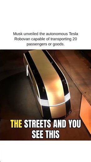 Musk unveiled the autonomous Tesla Robovan capable of transporting 20 passengers or goods.