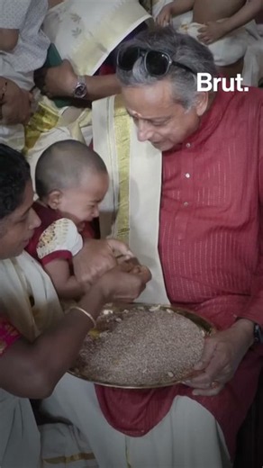 Shashi Tharoor Tries To Soothe Crying Child During Kerala’s Vidyarambham Ceremony