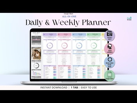 Daily & Weekly Planner Tutorial - Plan your Days and Weeks - Weekly Planner