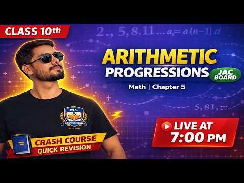Class 10 Maths | Chapter 5 AP | Crash Course | Quick Revision | JAC Board | Live 7 PM
