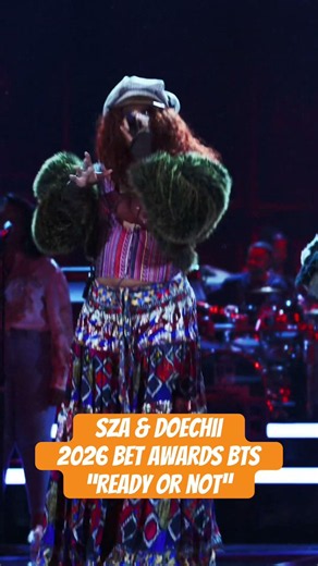 Sza and Doechii at the 2026 BET Awards BTS singing “Ready or Not”