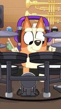 Bingo discovers an electronic drum kit! 🥁🧡 | Bluey Minisodes Drums | Disney Jr.