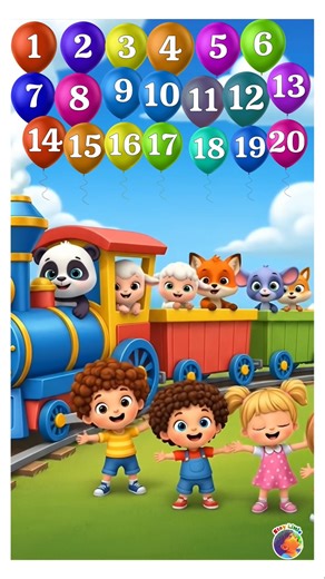 1 to 20 number balloon song || counting 1 to 20 number train #staylittlechannel