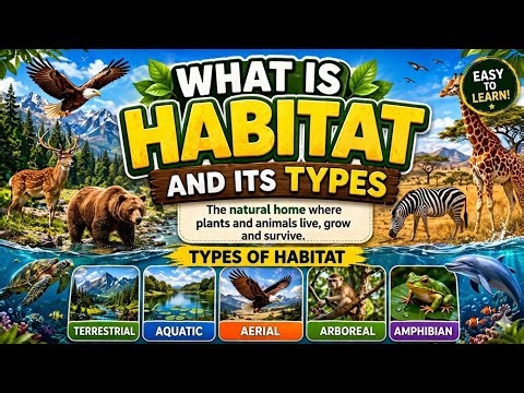 What is Habitat? 5 Types of Habitats Explained | Terrestrial, Aquatic, Aerial, Arboreal, Amphibians