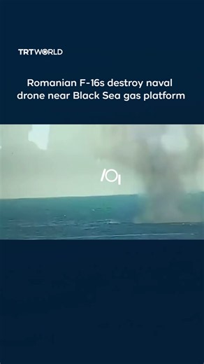 Romanian F-16s destroy naval drone near black sea gas platform