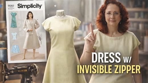 What makes the Simplicity 9263 dress so elegant: sewing tips
