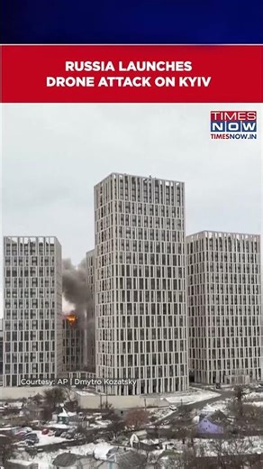 Russia Launches Fresh Drone Attack On Ukraine's Capital Kyiv | Watch Dramatic Video #shorts