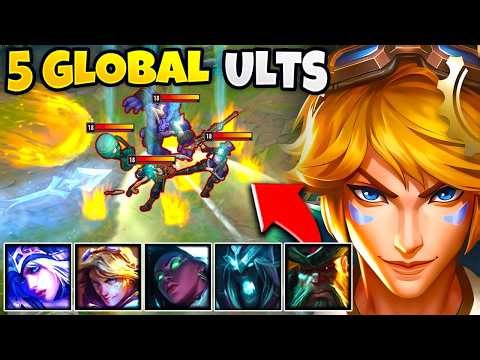 League of Legends but we have 5 global ultimates on one team