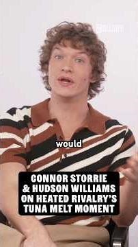 Connor Storror & Hudson Williams on Heated Rivalry’s Tuna Melt Moment 🏒❤️ #heatedrivalry #lgbtqia