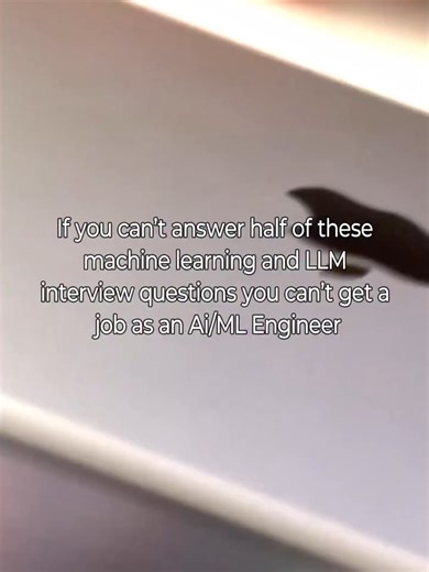 Want to nail your next AI/ML interview? I’ve compiled the most important interview questions across: - Large language Models - Machine Learning - Statistics and probability - SQL - Python Master these and you walk into interviews with confidence. #aiengineer#machinelearningengineer #techjobs