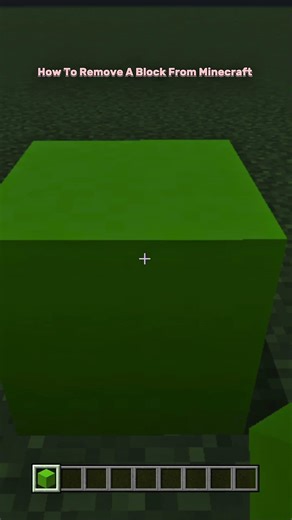 How To Remove A Block From Minecraft