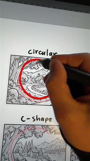 Different kind of compositions #art #cinema #composition #drawing #doodle