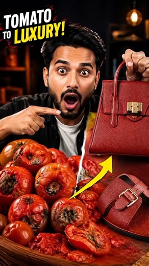Rotten Tomatoes Are Turning Into Luxury Bags! #shorts #tomato #business #marketing #luxury #leather