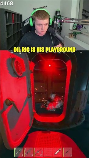 Oil Rig is my Playground 💀😳 #oilrats #rust #shorts