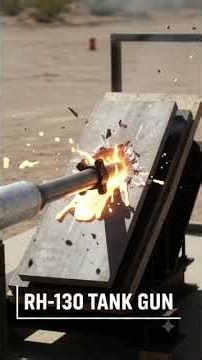 130mm Gun Punches Meter of Steel Armor #tankgun #rheinmetall #ballistics