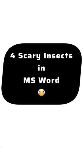 🦇 Scary Creature Symbols in MS Word | Alt + X Trick 🦂 #learnwithsaba #msword