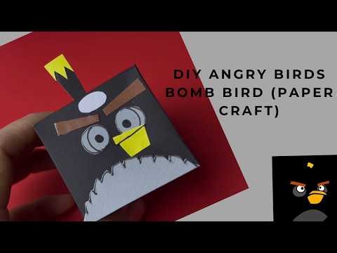 DIY angry bomb bird paper craft/Easy paper crafts