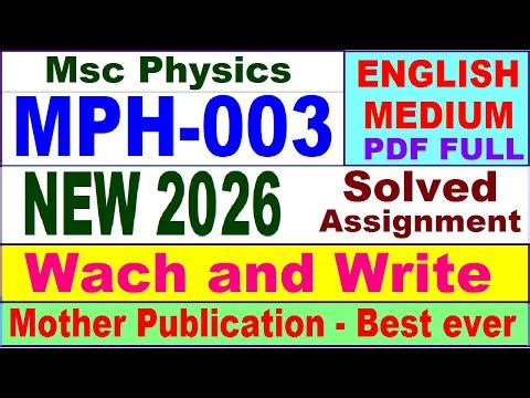 MPH 003 solved assignment 2026 in English || mph 003 solved assignment 2026 || ignou mph3