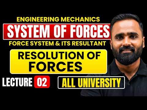 SYSTEM OF FORCES|Resolution of Forces||LECTURE 02 |ENGINEERING MECHANICS