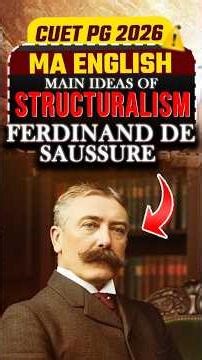 Saussure’s Structuralism 💡CUET PG 2026 MA English | cuet pg 2026 crash course #cuet #cuetpg2026