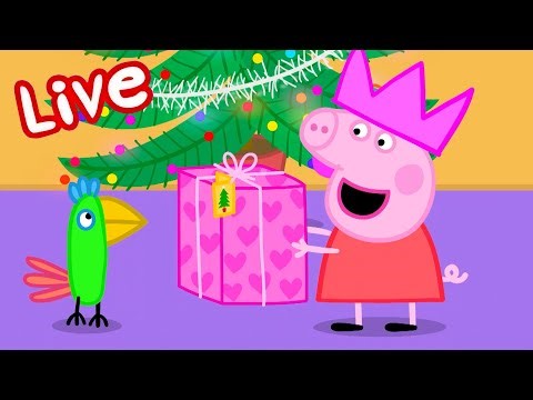 Christmas with Peppa Pig 🎄 Winter Fun! Full Episodes ❄️ Kids Cartoons 🔴 LIVE 24/7