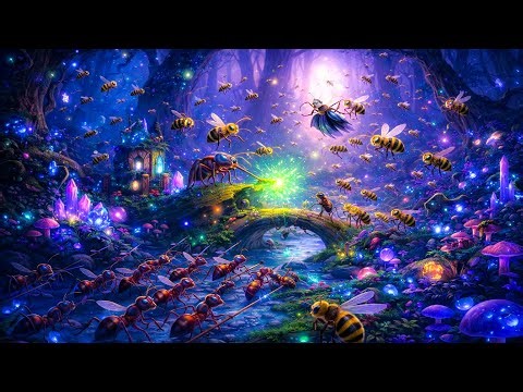 Epic Battle of Insects: Ants vs Bees in a Magical Forest 🌿🐜🐝Who will win? | Funny Insect Animation