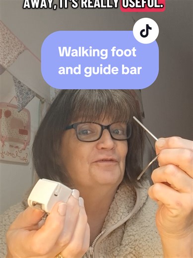 Replying to @blacklove1123 How to use the quilt guide on your walking foot to sew parallel lines. #sewingmachine