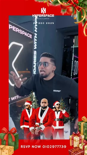HYPERSPACE KUALA LUMPUR on Instagram: "🎄✨ Christmas Eve Celebration at Hyperspace KL ✨🎄 This 24 December, turn your Christmas Eve into a night to remember. 🎧 SHEEZAY 🔥 DJ BOOMEX x DJ ZOOM 🎁 Limited Edition Christmas Party Kit – First come, first served 💃 Ladies Special 🍸 Complimentary gin for 4 ladies in a group (before 11PM) 🎮 Games • 🎁 Prizes • 🥂 Non-stop Party ⏰ Doors open at 10PM 📍 Level 13, Wisma Trax, Kuala Lumpur 📞 RSVP: 010-297 7739 🔞 21+ only | 💨 Shisha available #Hyperspa