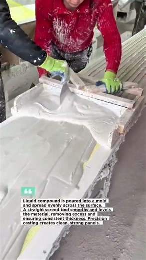 Perfect Concrete Panel Casting Process #construction #concrete #shorts