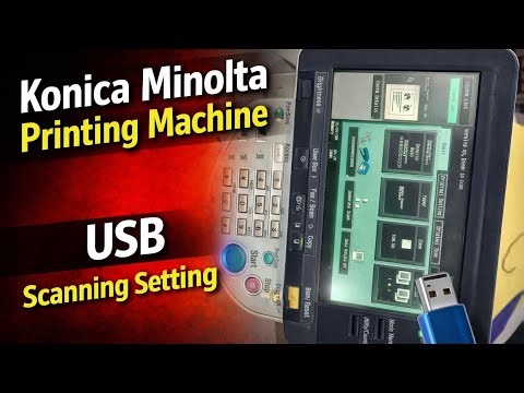konica Minolta printing Machine USB scanning setting part 1 subscribe my channel 