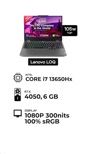 RTX 4050 Best Laptop Under 1 Lakh Rupees | Amazon Flipkart Sale #shorts #laptop