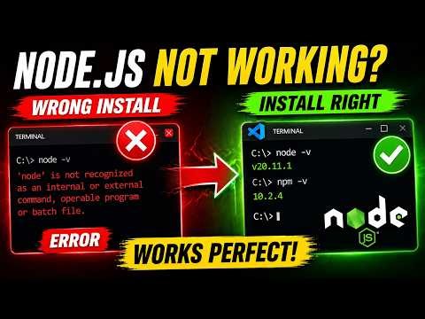 node js not working in visual studio code? Install It Correctly (Avoid Errors 2026 Guide)