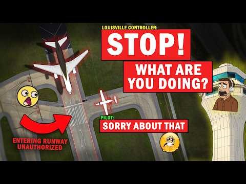 Pilot Error on Runway where UPS is Landing | Controller Yells "STOP!"