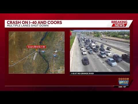 Crash on I-40 causes westbound lanes to shut down