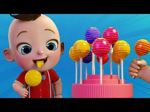 Lollipop Colors Song 🍭 Wheels on the Bus 🚌 & Mix the Colors | Learn Colors for Kids | Baby Songs