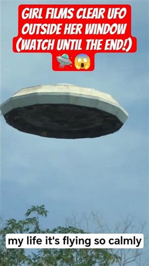 Girl Films CLEAR UFO Outside Her Window (Watch Until The End!) 🛸😱 #shorts