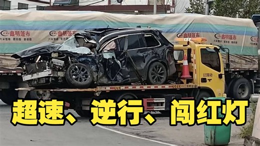 （超速、逆行、闯红灯，结果被大货车制裁。）20261009期国内交通事故视频合集