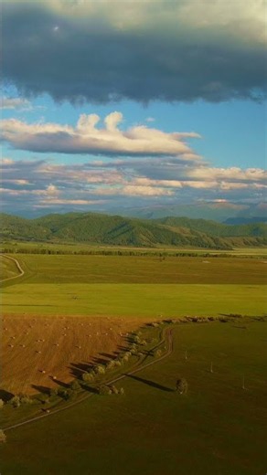 Ust-Koksa District in the Altai Mountains at Sunset. Part 53