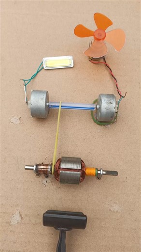 magnet power test 2018 thaga se ghumakar LED fan • Dc motor New project