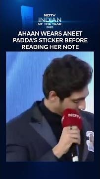 Ahaan Pandey Wears Aneet Padda’s Sticker Before Reading Her Note