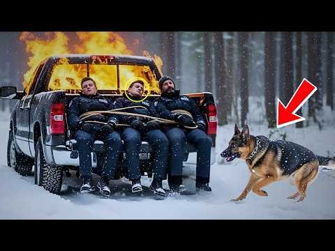 Drei Polizisten waren gefesselt in einem brennenden Auto – doch ein K9-Hund gab nicht auf