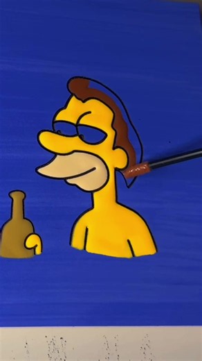 Satisfying paint art ideas – Simpsons-inspired satisfying painting