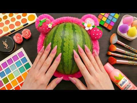 ASMR Makeup on Watermelon (No Talking)
