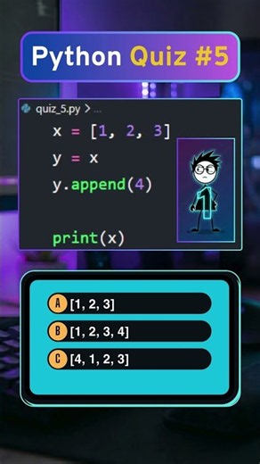 Most Asked Python Interview Question 🔥 | Python Quiz 5 #Python #PythonQuiz #PythonInterview #Coding