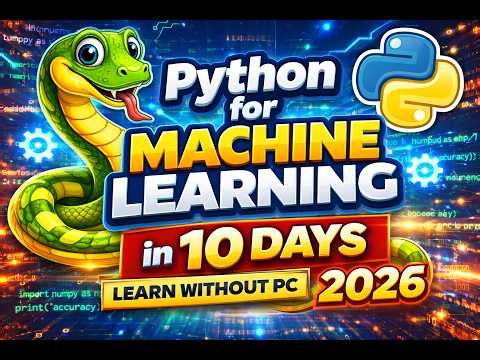 Python for beginners🐍 || Machine learning || 2026 audition || complete course || AIML.